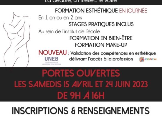 2 jours portes ouvertes les samedis 15 avril et 24 juin 2023