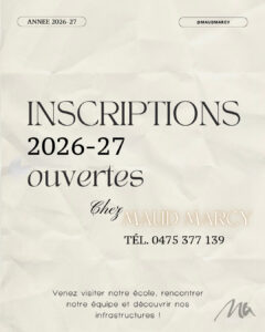 Inscriptions 2026 ouvertes par tél.