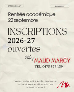 Inscriptions 2026-27 toujours ouvertes