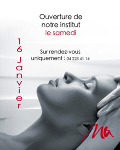 Ouverture de notre institut samedi 16 janvier de 9 à 16h