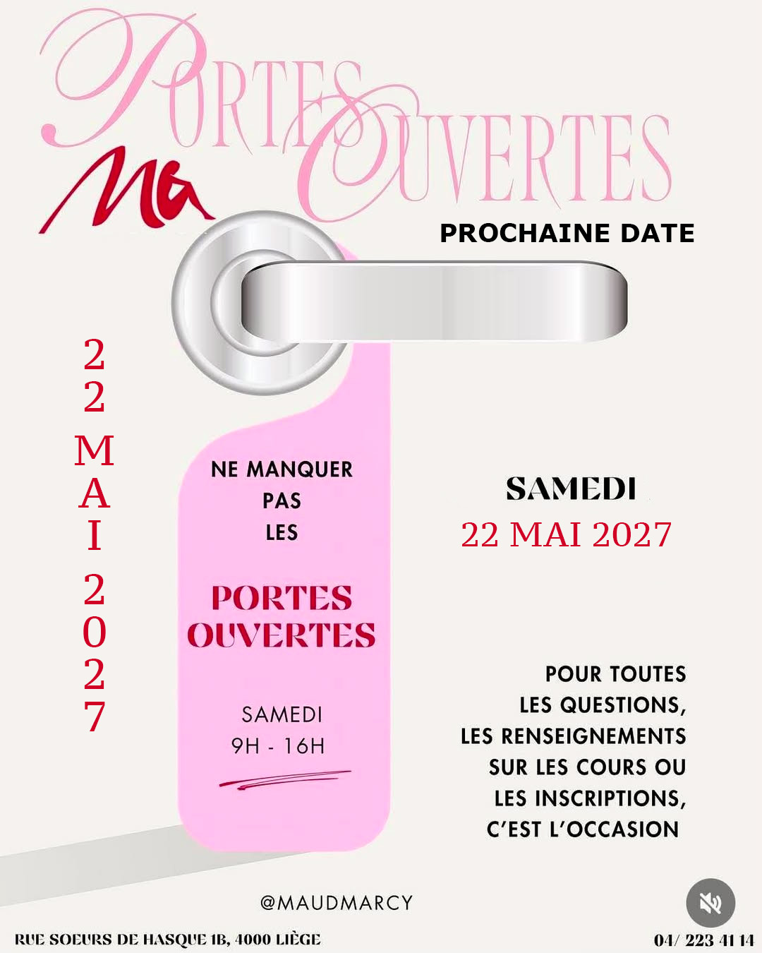 Grande journée Portes ouvertes samedi 22 mai à notre école