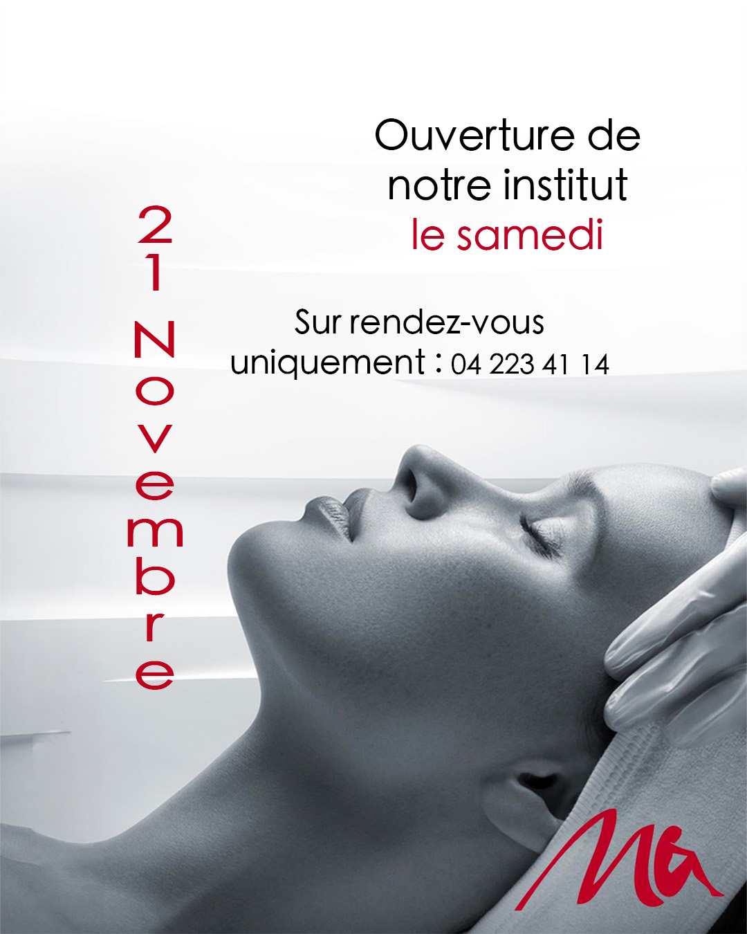 Ouverture de notre institut samedi 21 novembre de 9 à 16h