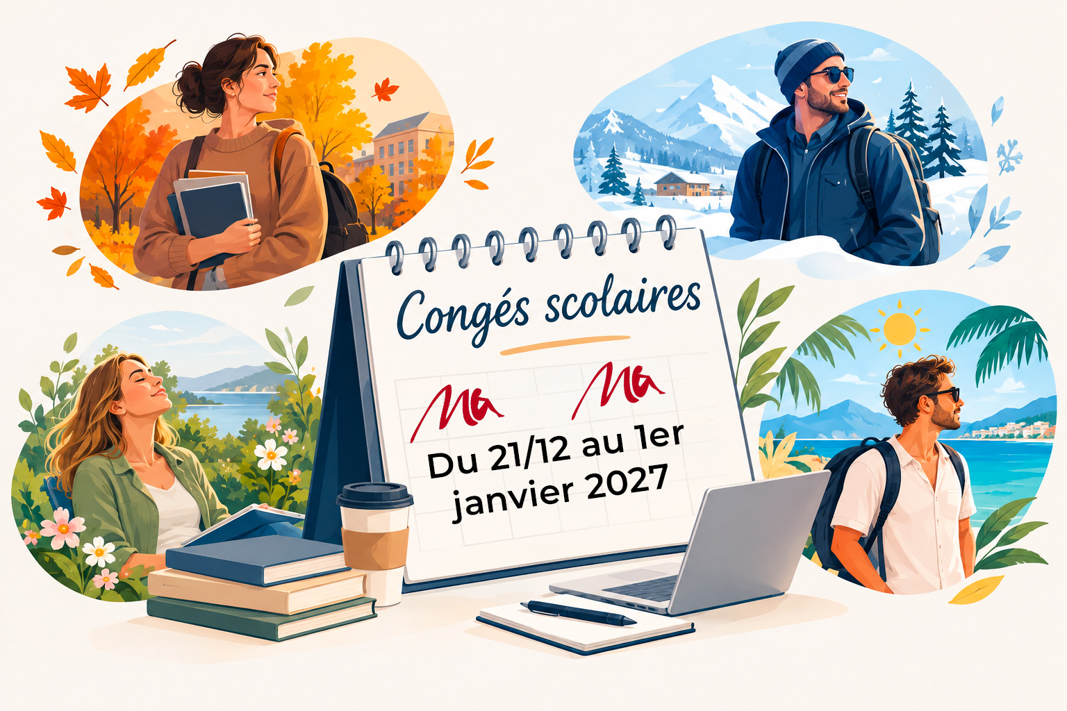 Vacances d'hiver, Noël, du 21/12 au 1er janvier 2027