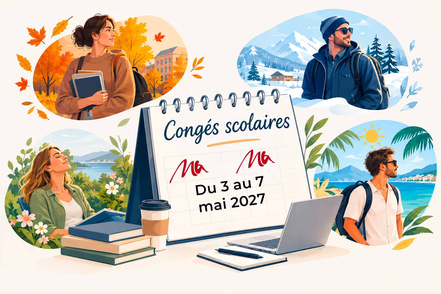 Vacances de printemps du 3 au 7 mai 2027