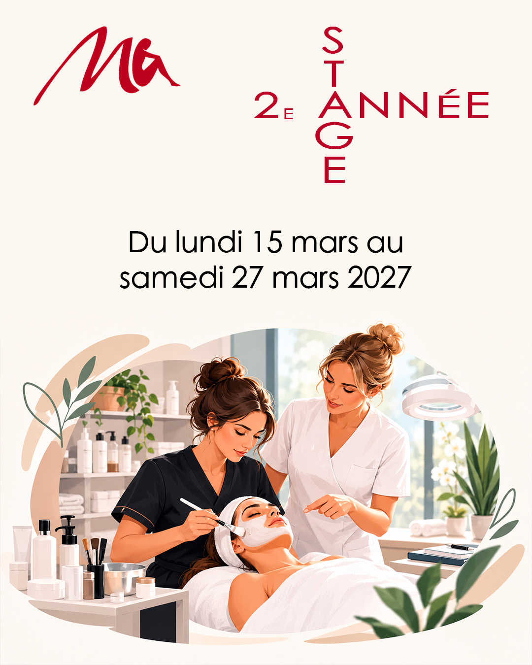 Stage 2e année, du 15 ay 27 mars 2027